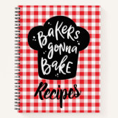 Bäcker Gonna backen Rezept Notizblock (Vorderseite)