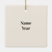 Bäcker in seiner Bäckerei Weihnachtsdekoration Keramikornament (Rückseite)