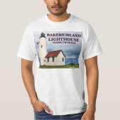 Bäcker-Insel-Leuchtturm, Massachusetts-T - Shirt (Vorderseite)