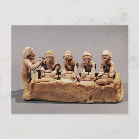 Bäcker knacken Teig auf Thebes Postkarte (Vorderseite)