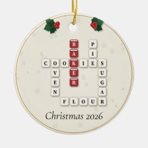 Bäcker Kreuzworträtsel Buchstaben Kacheln Holly Ja Keramik Ornament