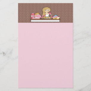 Bäcker-Kuchen-Anmerkungs-Papier Briefpapier