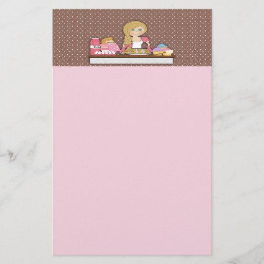 Bäcker-Kuchen-Anmerkungs-Papier Briefpapier (Vorderseite)