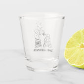 Bäcker, Kuchenbacken und Backwaren. Schnapsglas (Rückseite)