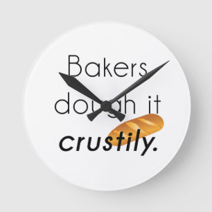 Bäcker machen's! runde wanduhr
