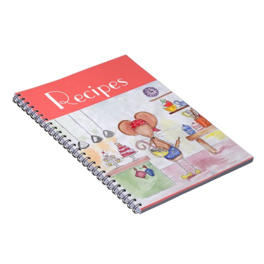 Bäcker-Mäuserezept-Notizbuch Notizblock (Rechte Seite)