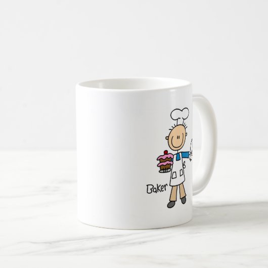 Bäcker mit Kuchen Kaffeetasse (VorderseiteRechts)