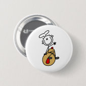 Bäcker mit Nudelholz Button (Vorne & Hinten)