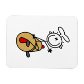 Bäcker mit Nudelholz Magnet (Horizontal)