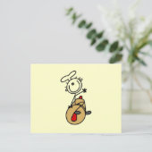 Bäcker mit Nudelholz Postkarte (Stehend Vorderseite)