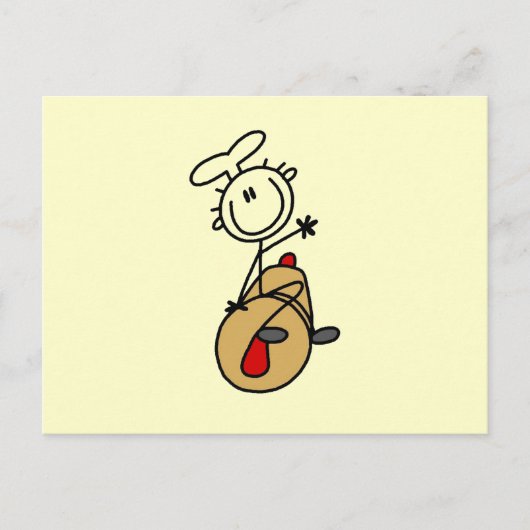Bäcker mit Nudelholz Postkarte (Vorderseite)