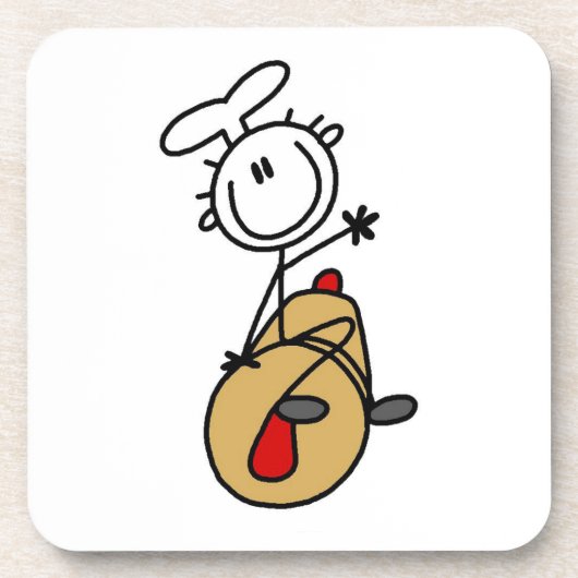 Bäcker mit Nudelholz Untersetzer (Vorderseite)