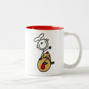 Bäcker mit Nudelholz Zweifarbige Tasse