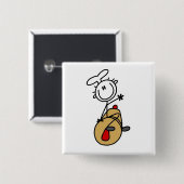 Bäcker mit Rollen-Button-T-Shirts und Geschenken Button (Vorne & Hinten)