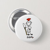 Bäcker mit Teigschaber Button (Vorne & Hinten)