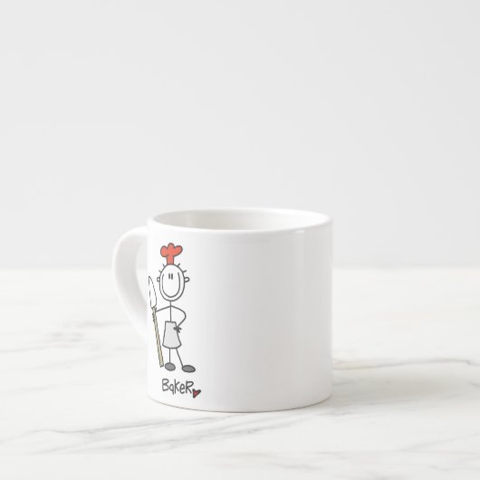 Bäcker mit Teigschaber Espressotasse (Vorderseite Links)