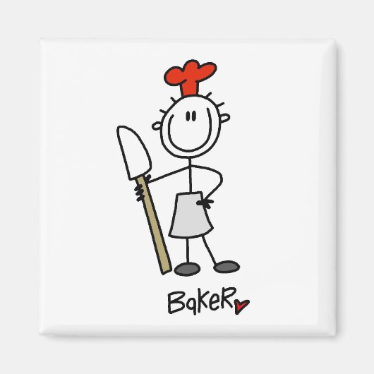 Bäcker mit Teigschaber Magnet (Vorne)