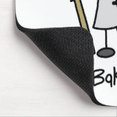 Bäcker mit Teigschaber Mousepad (Ecke)