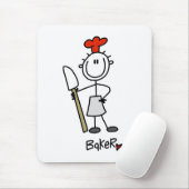 Bäcker mit Teigschaber Mousepad (Mit Mouse)