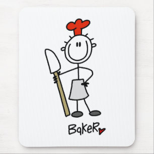 Bäcker mit Teigschaber Mousepad
