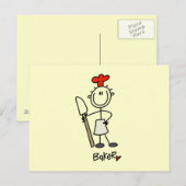 Bäcker mit Teigschaber Postkarte (Vorne/Hinten)