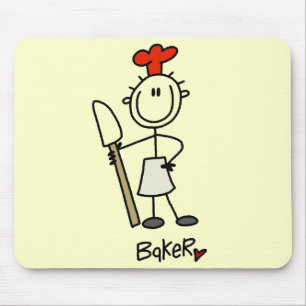 Bäcker mit Teigschaber T-Shirts und Geschenke Mousepad
