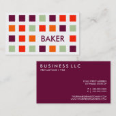 BÄCKER (Modquadrate) Visitenkarte (Vorne/Hinten)