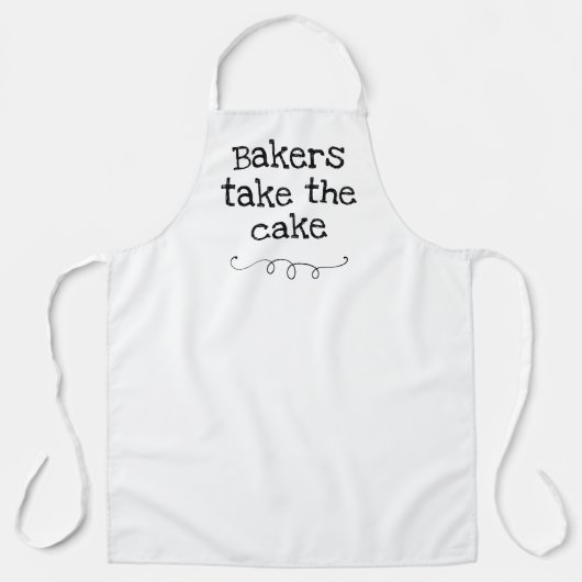 Bäcker nehmen den Kuchen Funny Apron Schürze (Vorderseite)