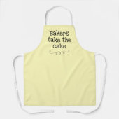 Bäcker nehmen den Kuchen Funny Apron Schürze (Vorderseite)