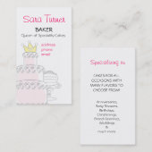 Bäcker-oder Kuchen-Hersteller-Visitenkarte Visitenkarte (Vorne/Hinten)