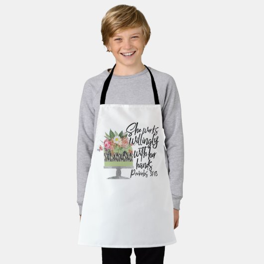 Bäcker - Sie arbeitet bereitwillig mit Sprichwörte Schürze (Getragen)