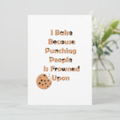 Bäcker-Spaß: Ich backe, weil ich Leute punschiere Einladung (Stehend Vorderseite)