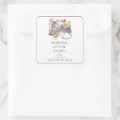 Bäcker von Artisan-Bäckerei Quadratischer Aufkleber (Tasche)