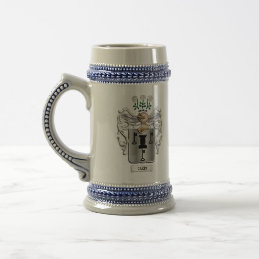 Bäcker-Wappen Bier Stein Bierglas (Links)