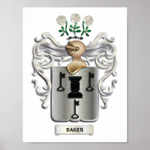 Bäcker-Wappen Druck auf schwerem Mattpapier Poster