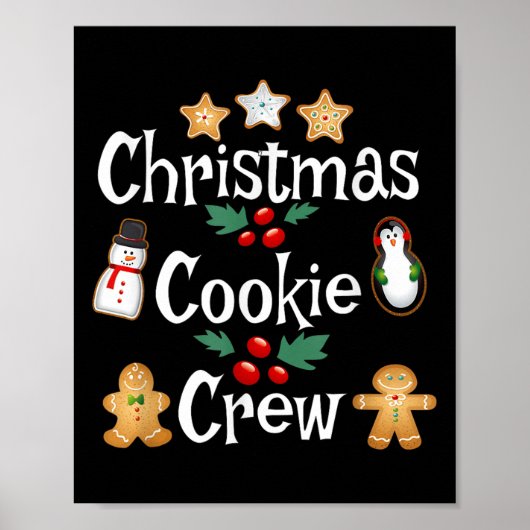 Bäcker Weihnachts-Cookie Crew Familienbackteam Ho Poster (Vorne)