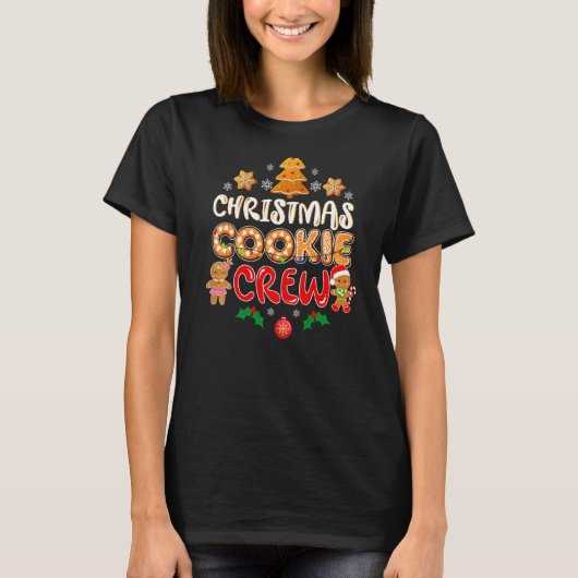 Bäcker Weihnachts-Cookie Crew Familienbackteam Ho T-Shirt (Vorderseite)