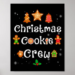 Bäcker Weihnachtsplätzchen Crew Familie Backteam H Poster