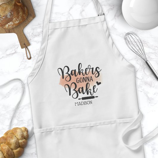 Bäcker werden backen Nudelholz Zitat Schürze