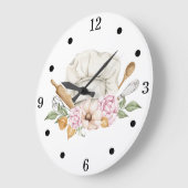 Bäcker Werkzeuge Utensitic Küche Große Wanduhr (Winkel)