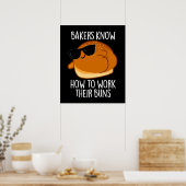 Bäcker wissen, wie sie ihre Brötchen backpuppen kö Poster (Küche)