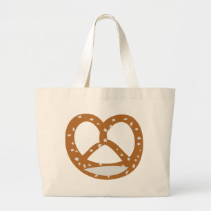 Bäckerbrezelbäckerei-Logosymbol Jumbo Stoffbeutel