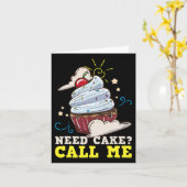 Bäckerchen Kuchen Cupcake Geschenk Karte (Gelbe Blume)