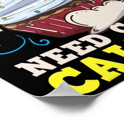 Bäckerchen Kuchen Cupcake Geschenk Poster (Ecke)