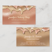 Bäckerei Abstrakte Rose Tropfcreme Glaze Visitenkarte (Vorne/Hinten)