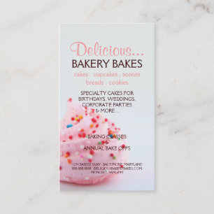 Bäckerei auch  bluepink der Visitenkarte-  Visitenkarte
