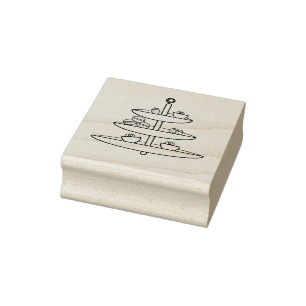 Bäckerei auf gestaffelten Platten Gummistempel