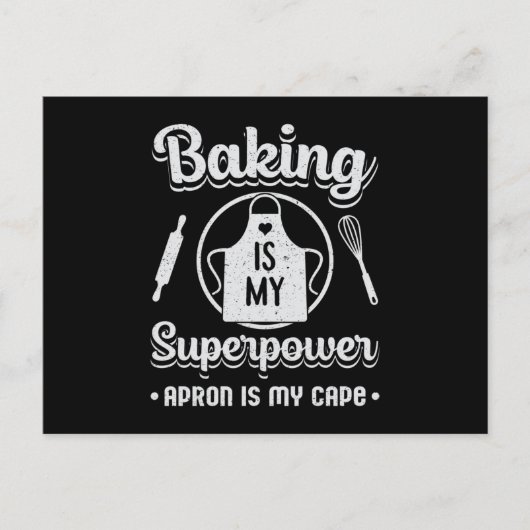 Bäckerei Backbäckerei Superpower Kuchen Geschenk I Postkarte (Vorderseite)