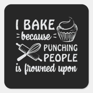 Bäckerei Bäckerei Bake Brot Backkuchen Geschenk Id Quadratischer Aufkleber