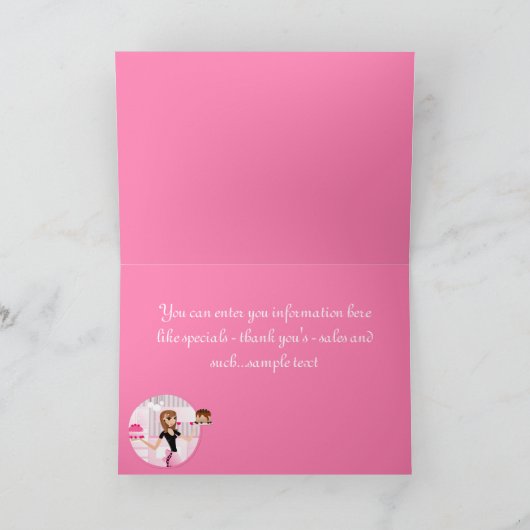 Bäckerei/Bäckerei/Konditorei Koch 4 Grußkarten Dankeskarte (Innenseite)